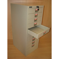 10 Drawer Filing Cabinet Beige