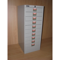 10 Drawer Filing Cabinet LGrey