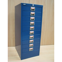 10 Drawer Filing Cabinet Blue