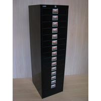 15 Drawer Filing Cabinet Black