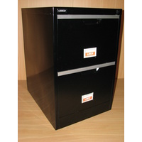 2 Drawer Filing Cabinet Black