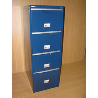 4 Drawer Filing Cabinet Blue