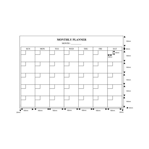 MONTHLY PLANNER BOARD