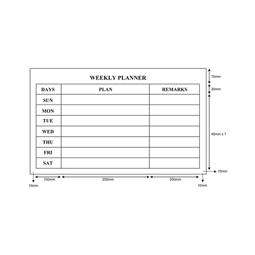 WEEKLY PLANNER BOARD