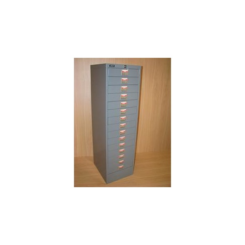 15 Drawer Filing Cabinet MGrey