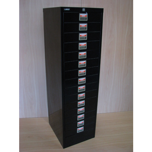 15 Drawer Filing Cabinet Black