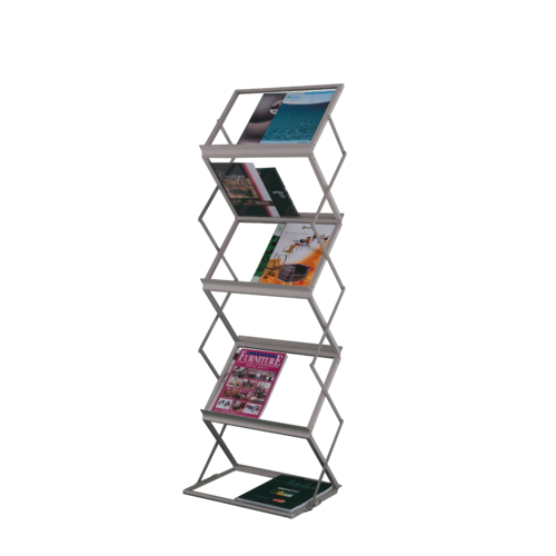 MAGAZINE RACK PORTABLE D/SIDES