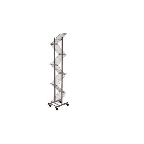 ZIG ZAG MAGAZINE MOBILE RACK